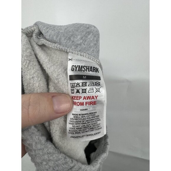 Gymshark Crest Jogger Men Medium Grey Athleisure Workout Athletic Loungewear - Picture 5 of 13